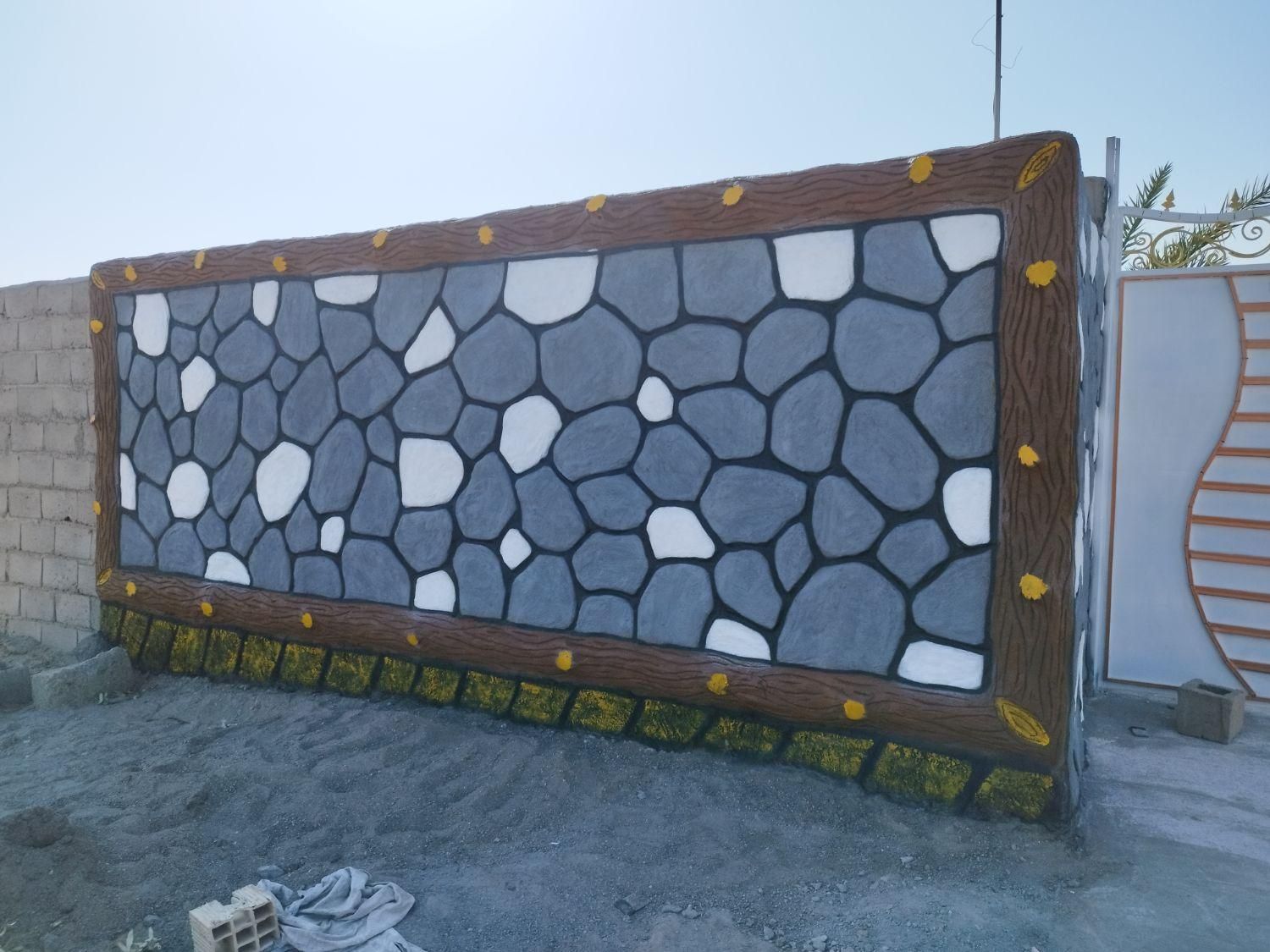 نما طرح سنگ چوب سیمانی الاچیق|خدمات پیشه و مهارت|بم, |دیوار