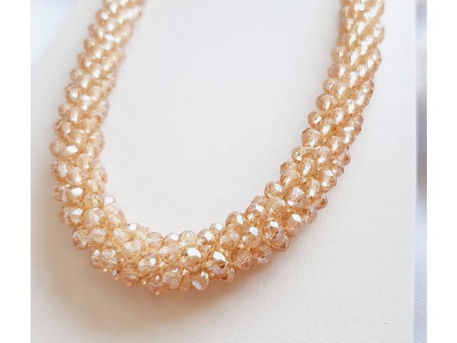 گردنبند زنجیری ساده کریستالی مدل گندمی|بدلیجات|قم, عمار یاسر|دیوار