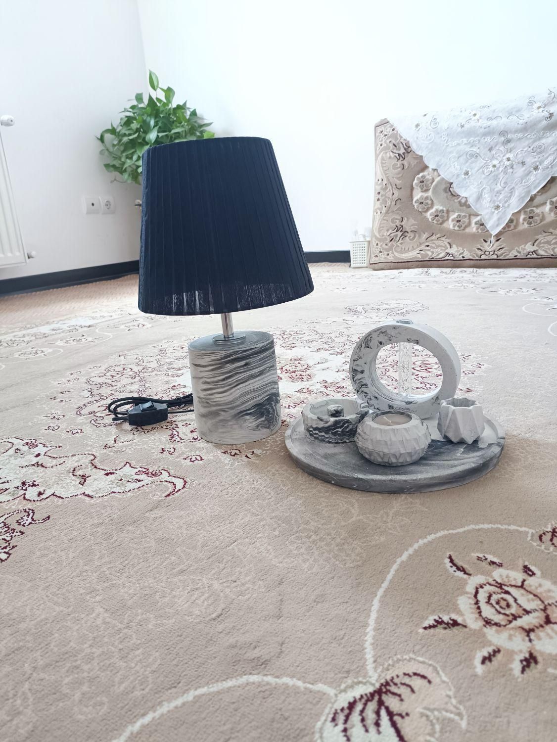 آباژور و سینی زینتی|چراغ خواب و آباژور|قم, پردیسان|دیوار