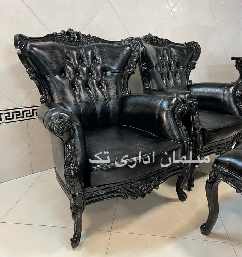مبلمان کلاسیک اداری٪نیسمت اداری مدل شل مشکی|دفتر کار|چهاردانگه (تهران), |دیوار