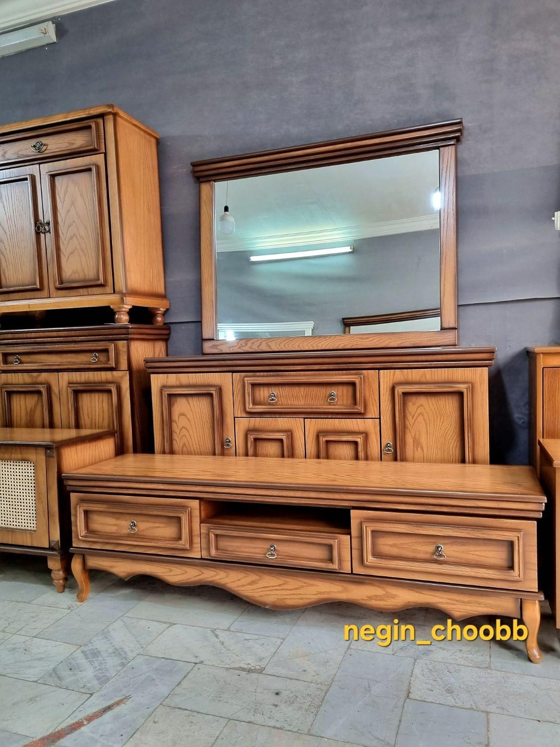 ست آینه کنسول / میز تلویزیون /جاکفشی سفید چوبی|بوفه، ویترین، کنسول|مشهد, طلاب|دیوار