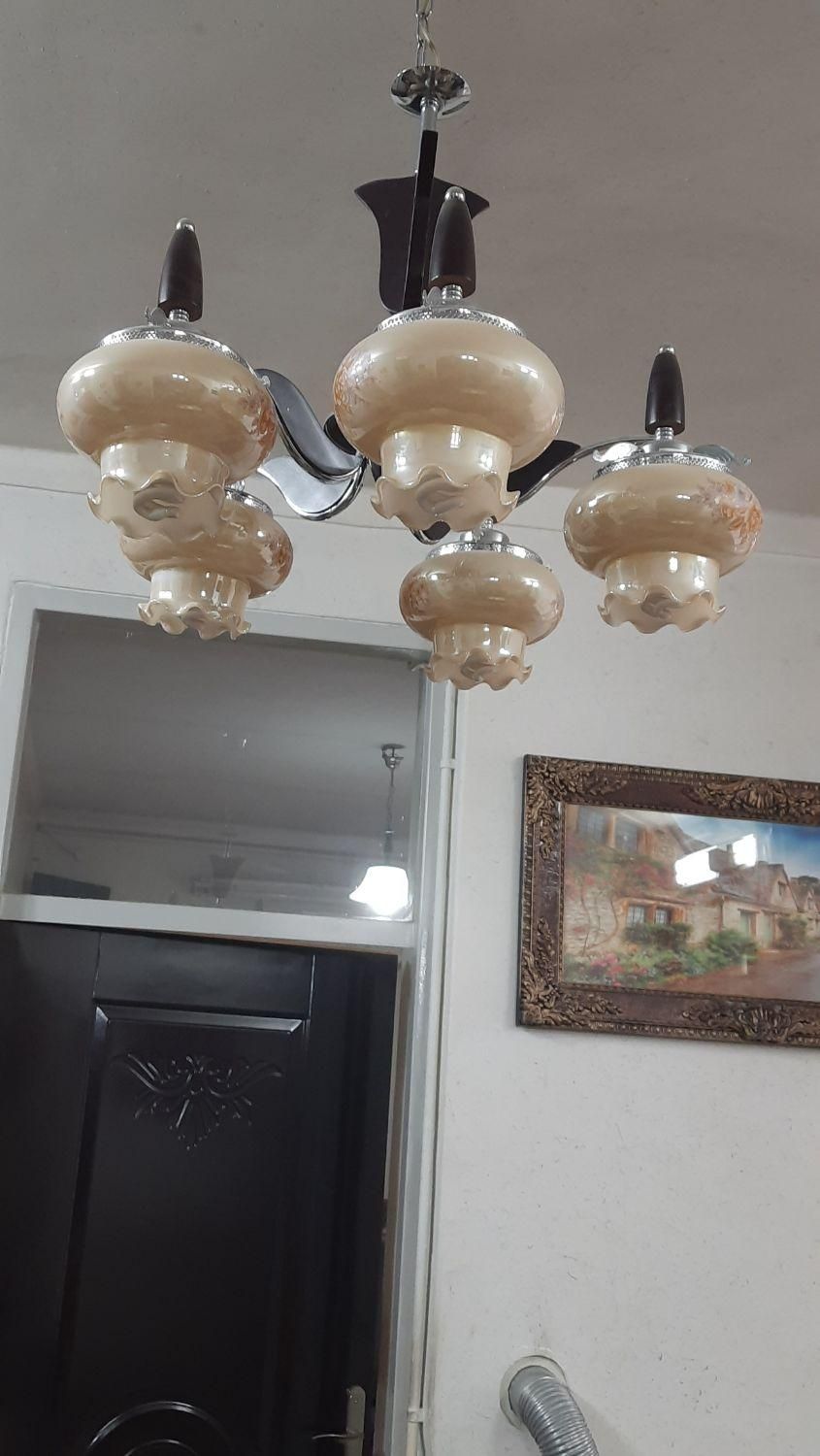 ۲عدد لوستر ۵ شاخه|لوستر و چراغ آویز|شاهرود, |دیوار