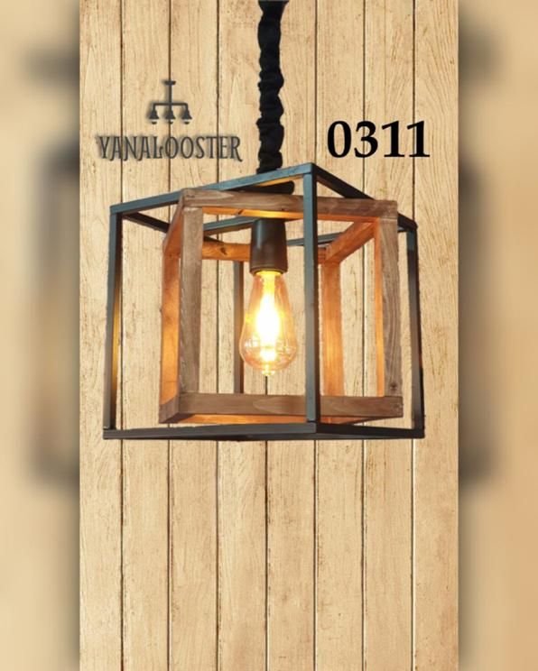 آویز چوبی فلزی لوستر کافه دکوری|لوستر و چراغ آویز|تهران, ابوذر|دیوار