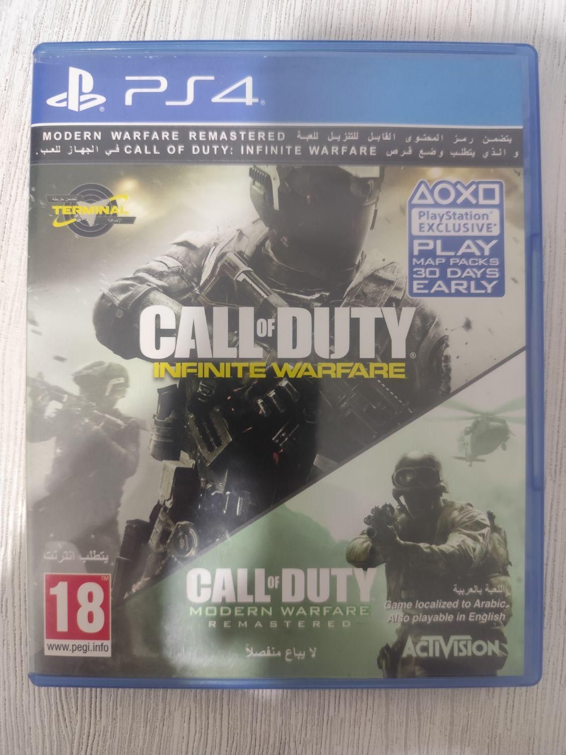 دیسک بازی PS4 و call of duty infinite warfare PS5|کنسول، بازی ویدئویی و آنلاین|اهواز, کوی جواهری|دیوار