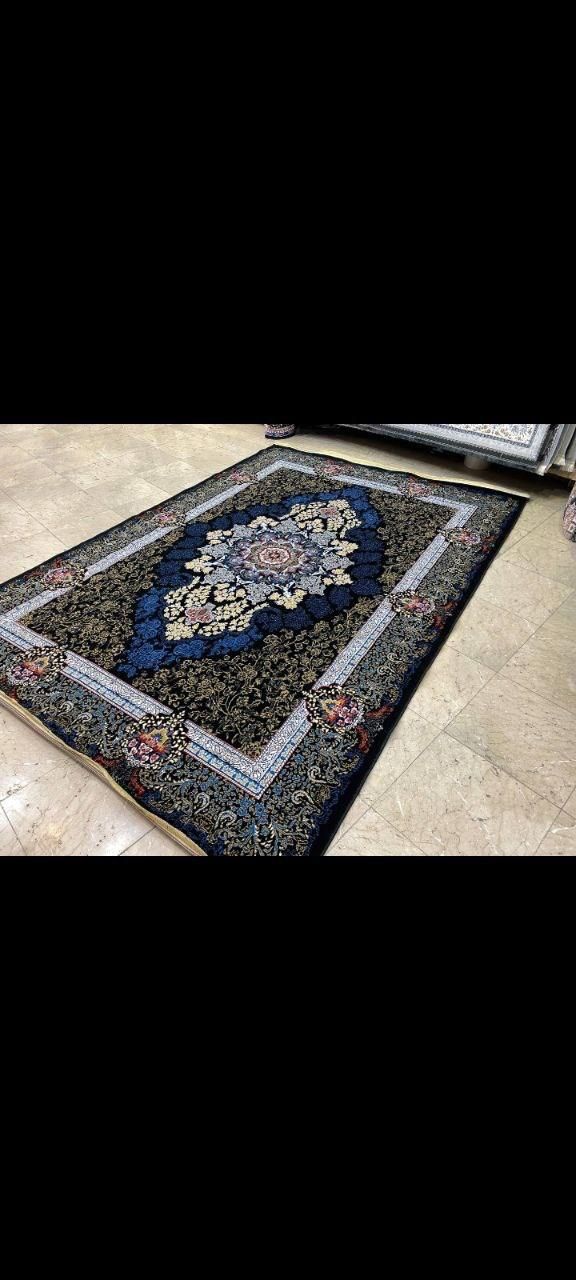 فرش ۳ در ۴ رخش مشهد فیلی مشکی طلاکوب|فرش|ایوان, |دیوار