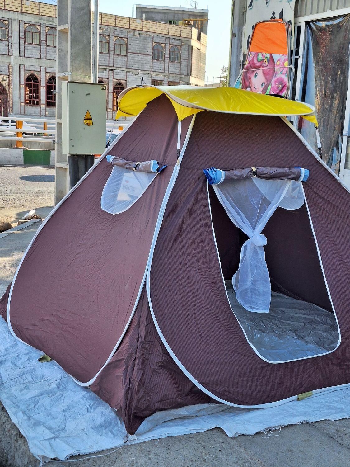 چادر ابعاد بزرگ مسافرتی دو در با سایبان 1650|کوهنوردی و کمپینگ|قم, نیروگاه|دیوار