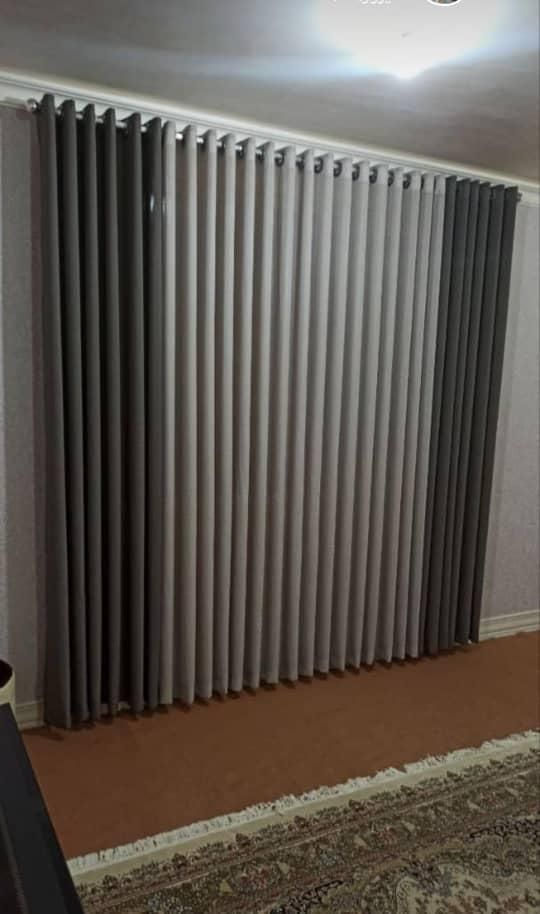 شستشو پرده و اتو بخار و نصب آن درمحل|خدمات نظافت|اهواز, سپیدار|دیوار