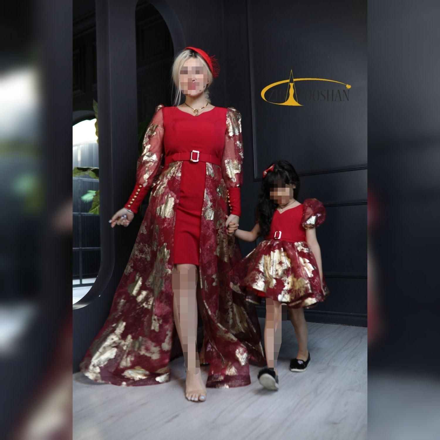 لباس مجلسی ست مادردختری مدل طلاکوب ، لباس مادرپسری|لباس|تهران, هفت حوض|دیوار