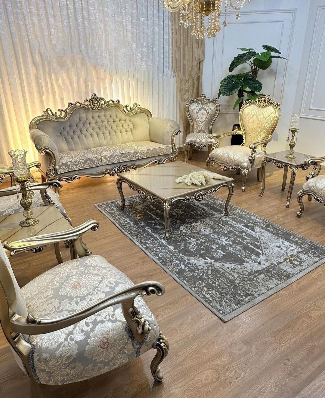 خرید مبل کلاسیک گالری مبل ایران با یک فقره چک|مبلمان خانگی و میز عسلی|اهواز, گلستان|دیوار