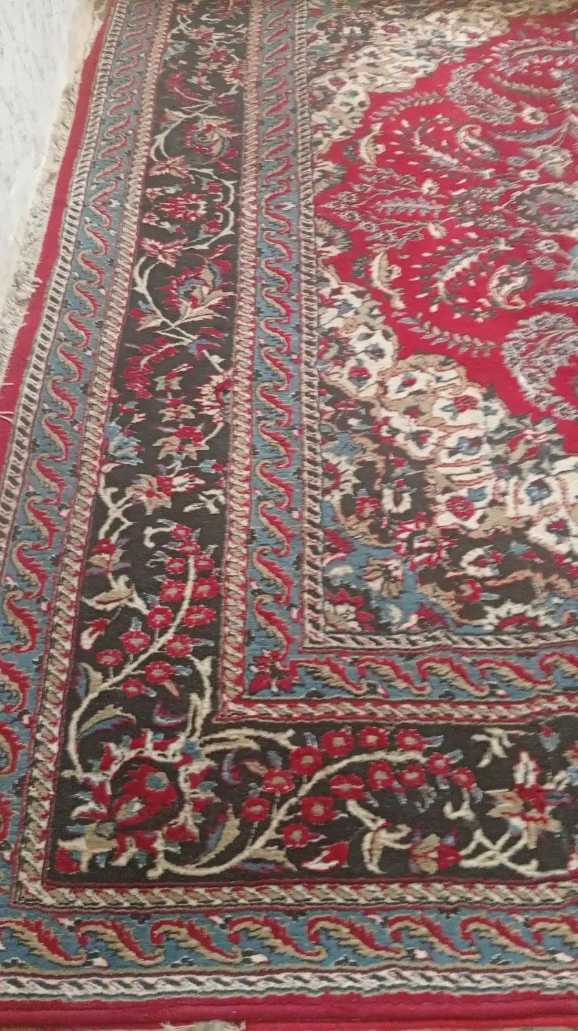 باسلام،یک جفت قالی زمینه قرمزبدون پارگی،تمیز۶۲۰۰|فرش|تربت‌حیدریه, پارک کاشانی|دیوار