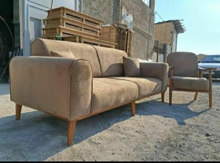 مبل مینیمال.مینی مال دسته چوبی،قیمت واقعی،لینا|مبلمان خانگی و میز عسلی|خمینیشهر, |دیوار