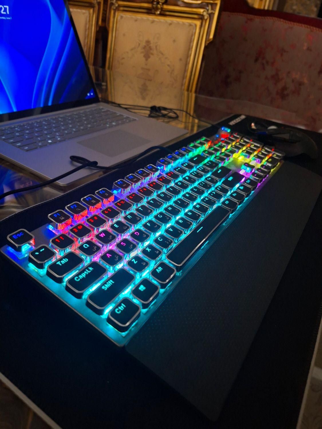 موس و کیبورد گیمینگ با ماوس پد RGB|قطعات و لوازم جانبی رایانه|تهران, صادقیه|دیوار