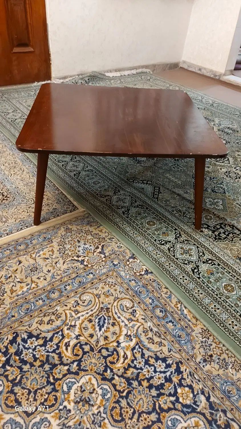 میز وسط چوب گردویی یک در یک پایه باز شو پیچی|مبلمان خانگی و میز عسلی|اندیشه, اندیشه فاز ۱|دیوار
