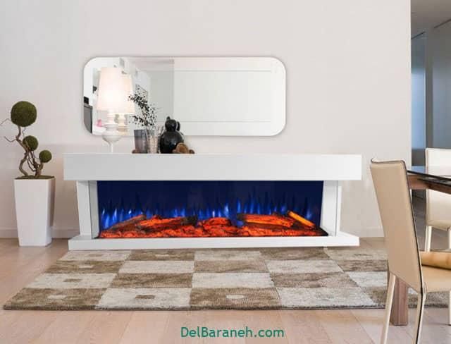 شومینه برقی سه طرفه|بخاری، هیتر، شومینه|آمل, |دیوار