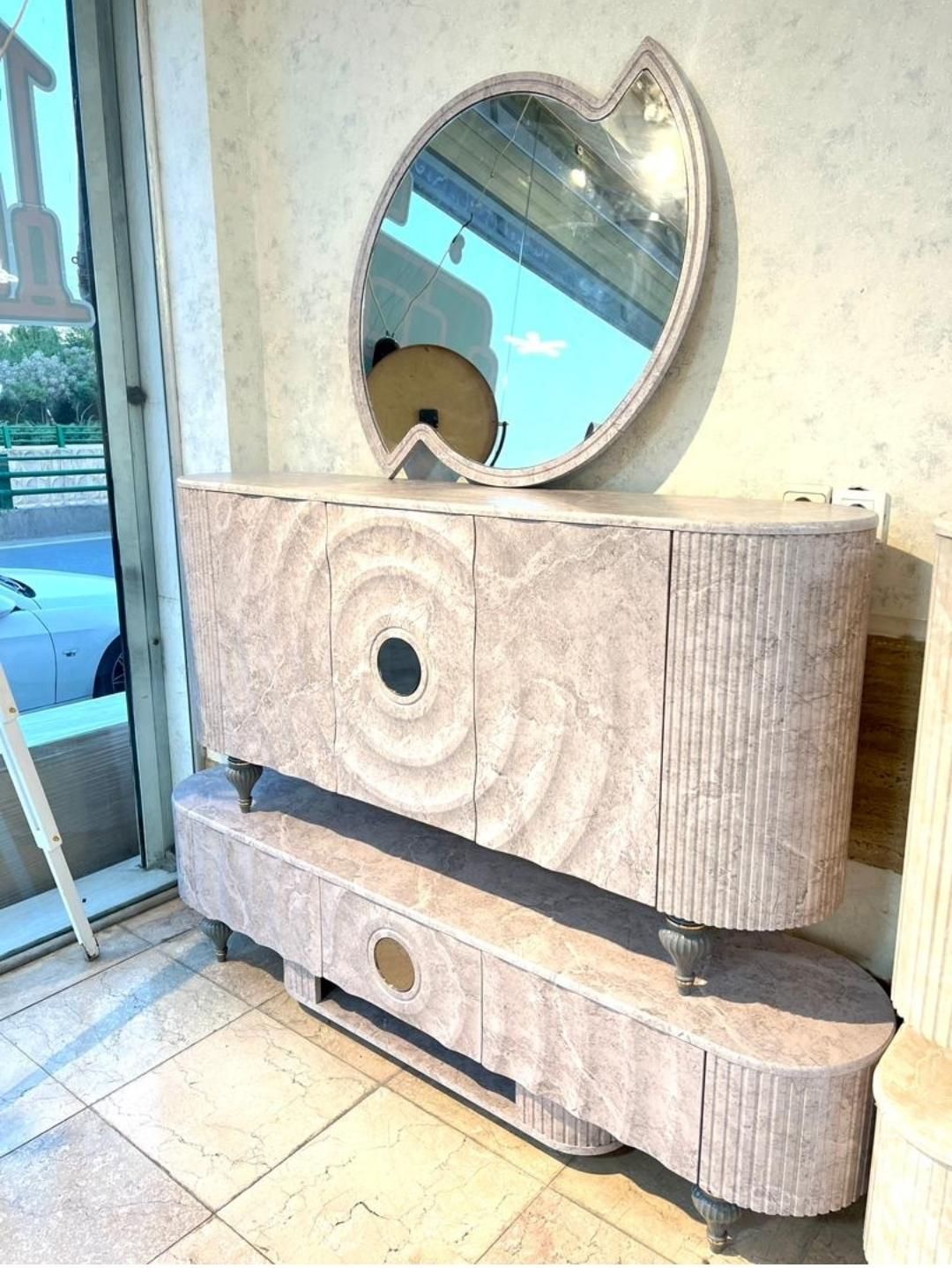 آینه کنسول با میز تلویزیون مدل کهکشانی|بوفه، ویترین، کنسول|اردبیل, |دیوار