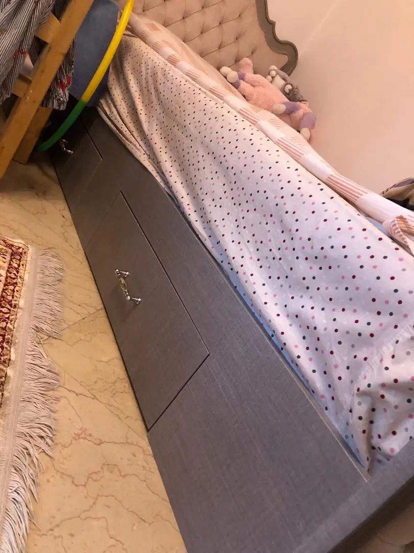 تخت یکنفره 2x1 برند بادریس با خواشخواب (کاملا نو)|تخت و سرویس خواب|تهران, درکه|دیوار