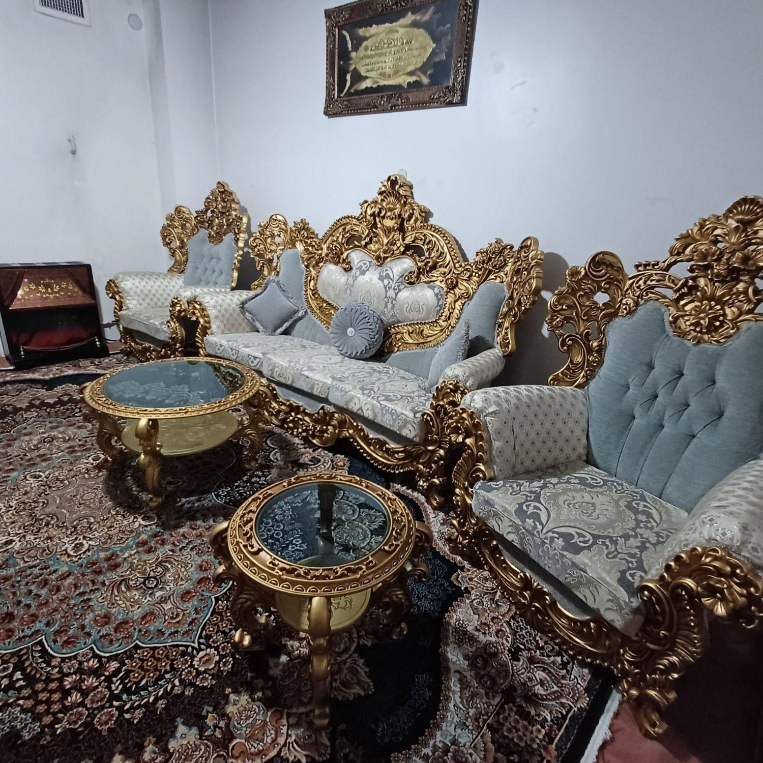 مبل سلطنتی ۷ نفره|مبلمان خانگی و میز عسلی|شهریار, |دیوار
