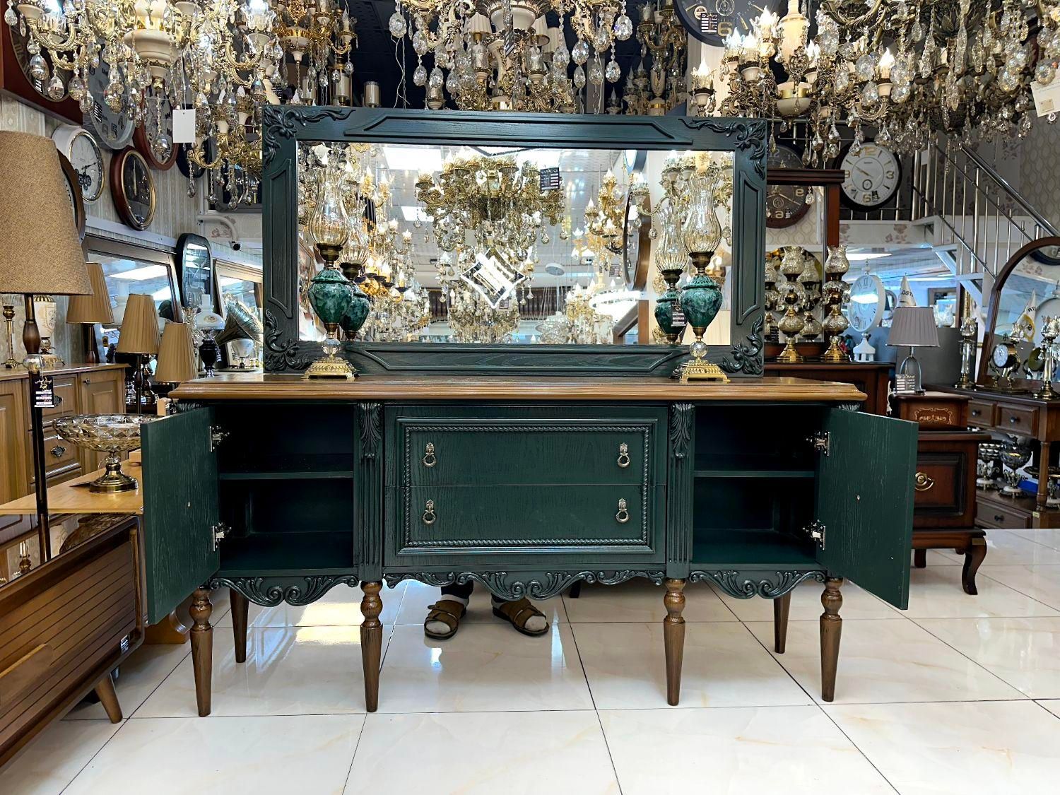 آینه کنسول میزتلوزیون|بوفه، ویترین، کنسول|کرج, حصارک بالا|دیوار