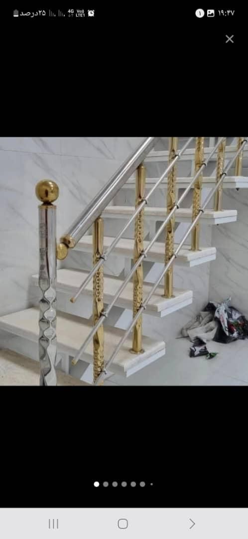 نرده استیل راه پله و نما|خدمات پیشه و مهارت|شهریار, |دیوار