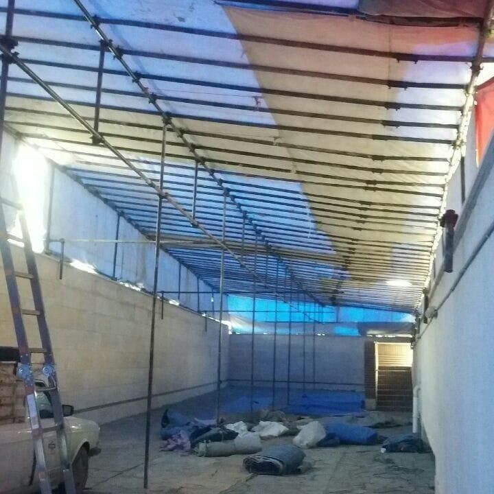 داربست فلزی در میدان آزادی|خدمات پیشه و مهارت|تهران, فلسطین (میدان انقلاب)|دیوار