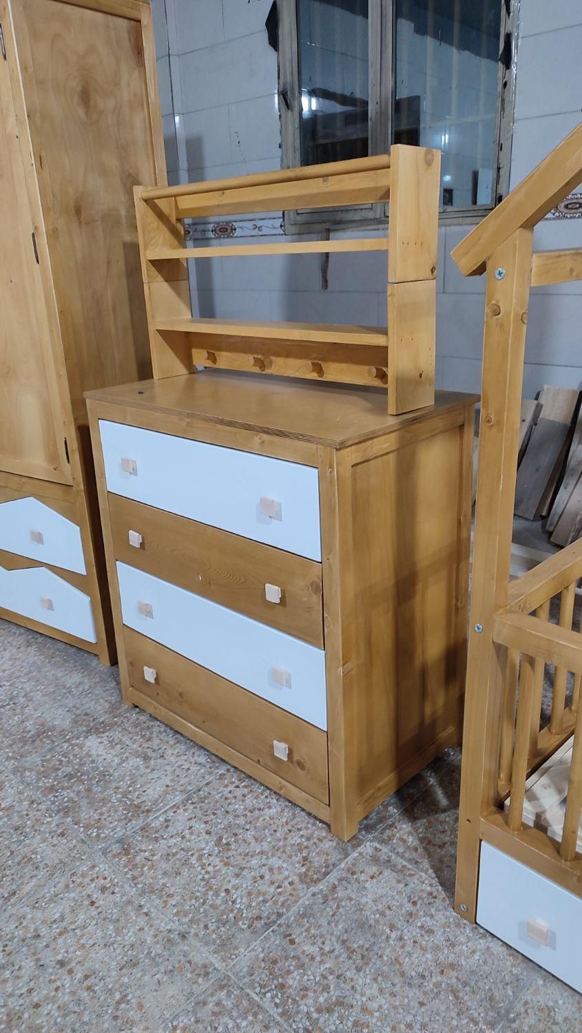 سرویس چوب تمام چوب عسلی سفید|تخت و سرویس خواب|تهران, یافت آباد جنوبی|دیوار