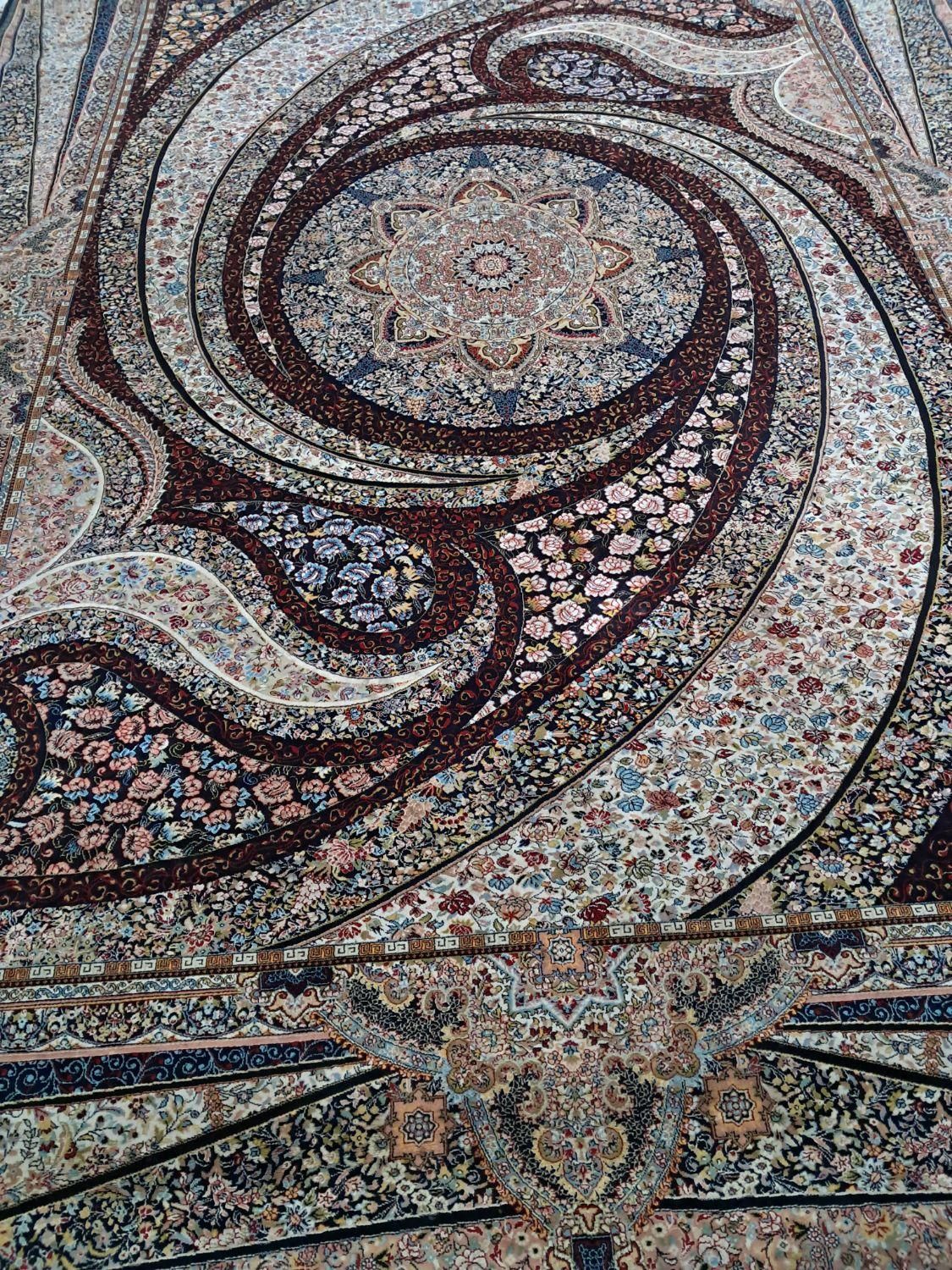 یک جفت فرش ۱۲متری کهکشان ۷۰۰شانه سرمه ای|فرش|ورامین, شهرک مدرس|دیوار