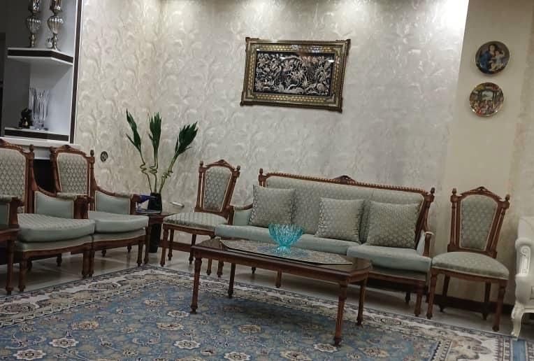 مبل استیل نه نفره کله کاجی کار دست با پارچه ترک|مبلمان خانگی و میز عسلی|شیراز, فرهنگ شهر|دیوار
