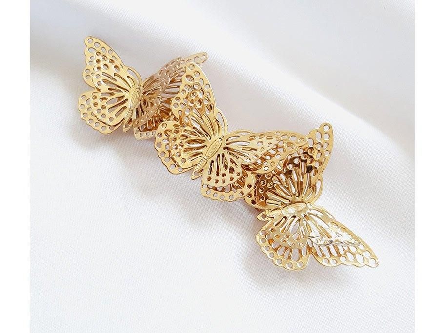 گیره مو پروانه طلایی، زیبایی پرواز پروانه بر موها|بدلیجات|اصفهان, نقش جهان|دیوار