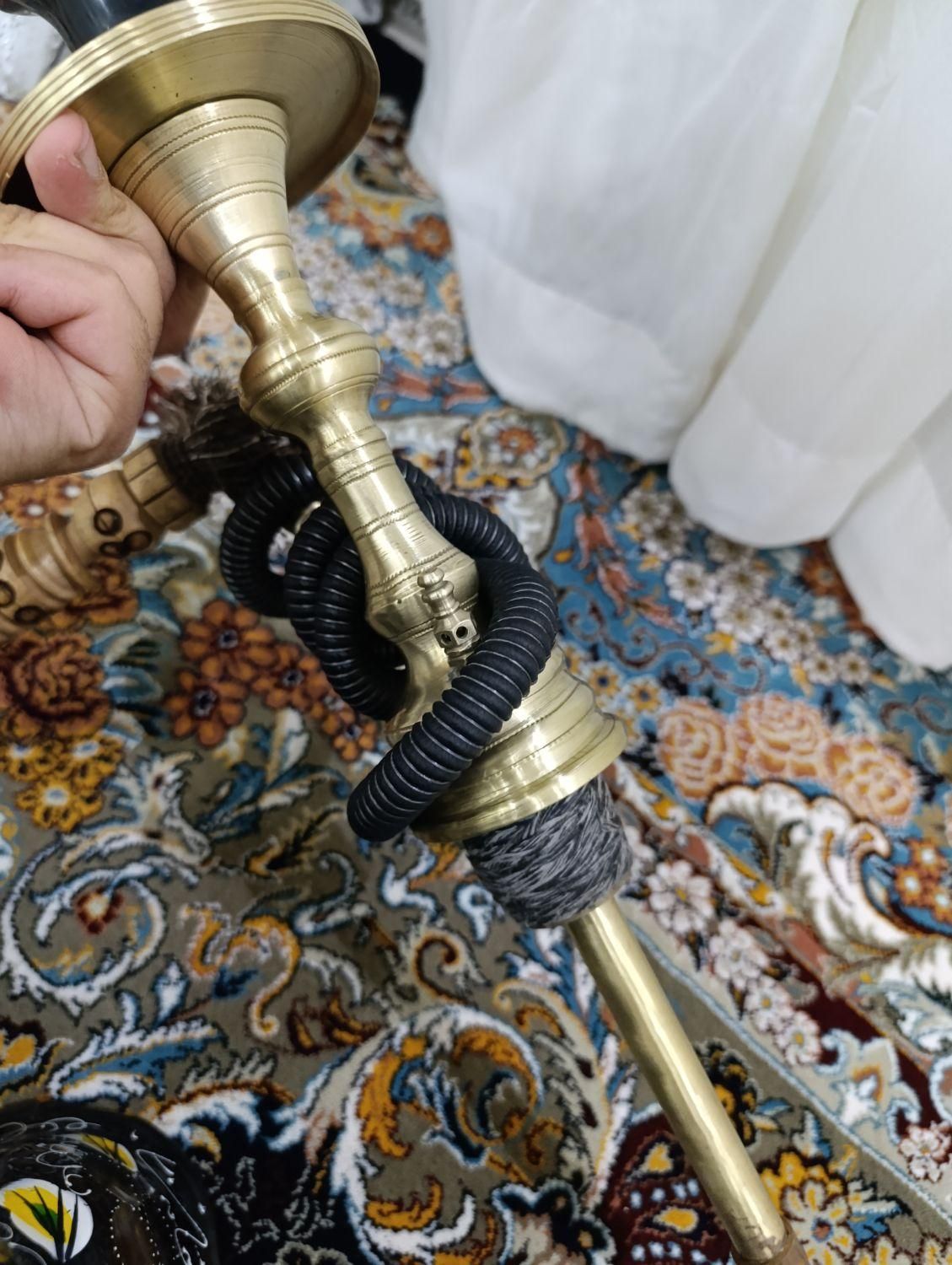 قلیون برنجی تنگ سه پوست سوپاپ دار|زیورآلات و اکسسوری|ری, |دیوار