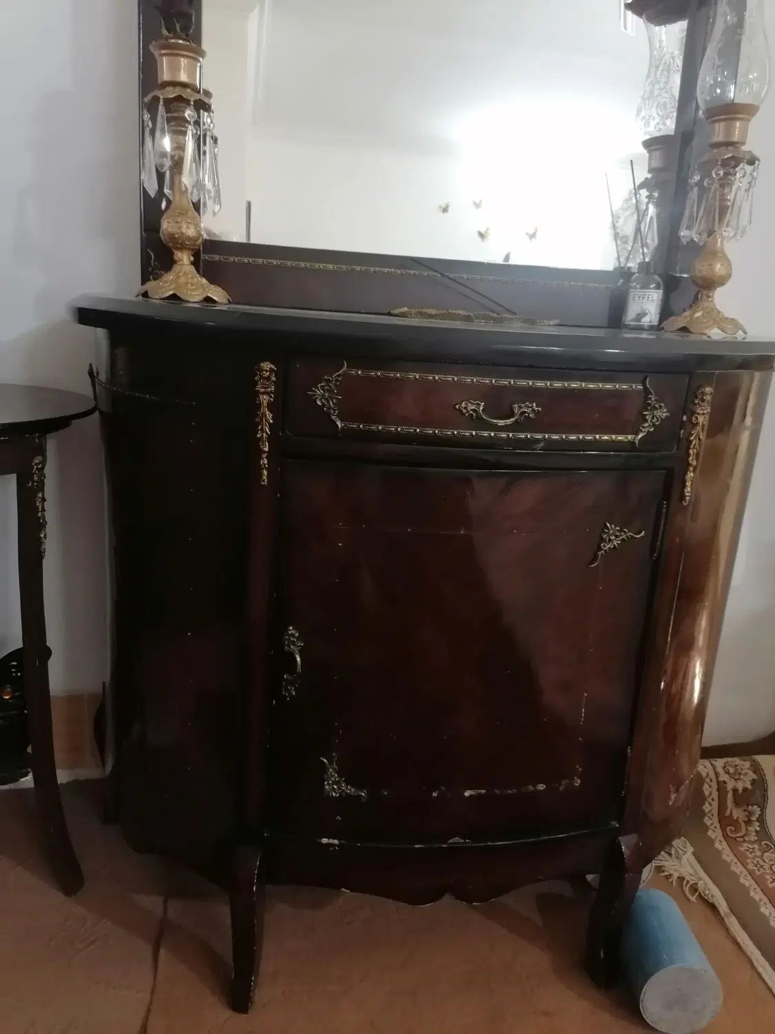 آینه کنسول، میز تلفن، گنجه کوچک یا مینی گنجه|بوفه، ویترین، کنسول|مشهد, توس (بلوار توس)|دیوار