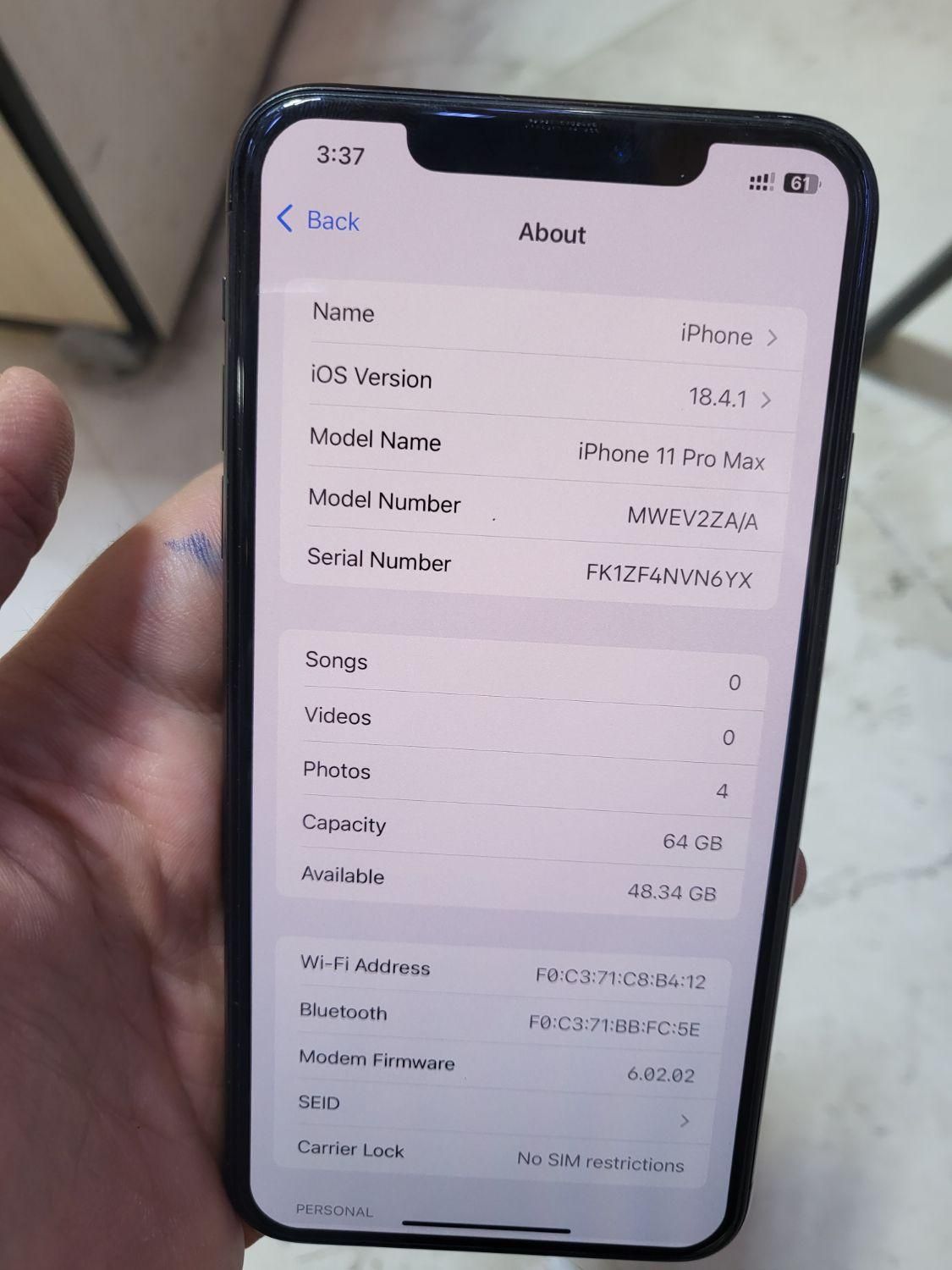 11pro max 64zaa|موبایل|تهران, سرتخت|دیوار