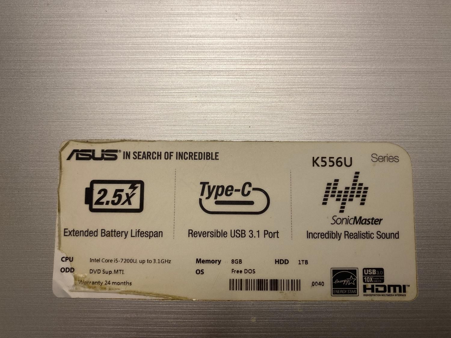لپ تاپ Asus K556U|رایانه همراه|تهران, اوین|دیوار