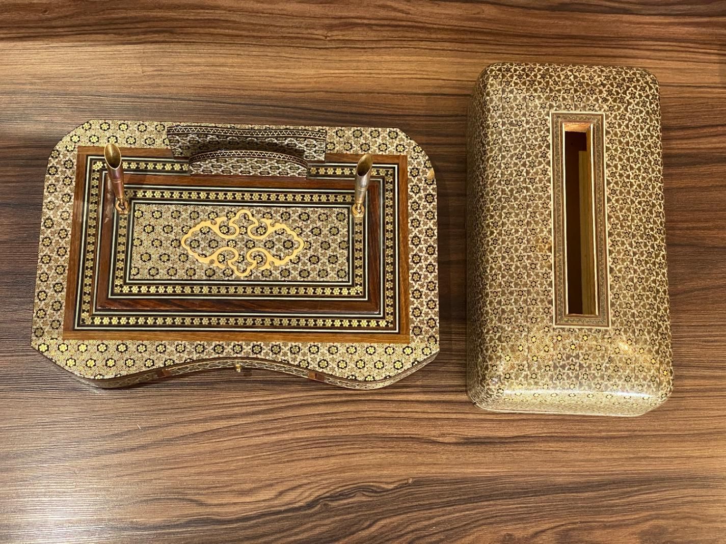 اکسسوری خاتم کاری  جاکارتی و جای دستمال|صنایع دستی و سایر لوازم تزئینی|کرج, اتحاد|دیوار