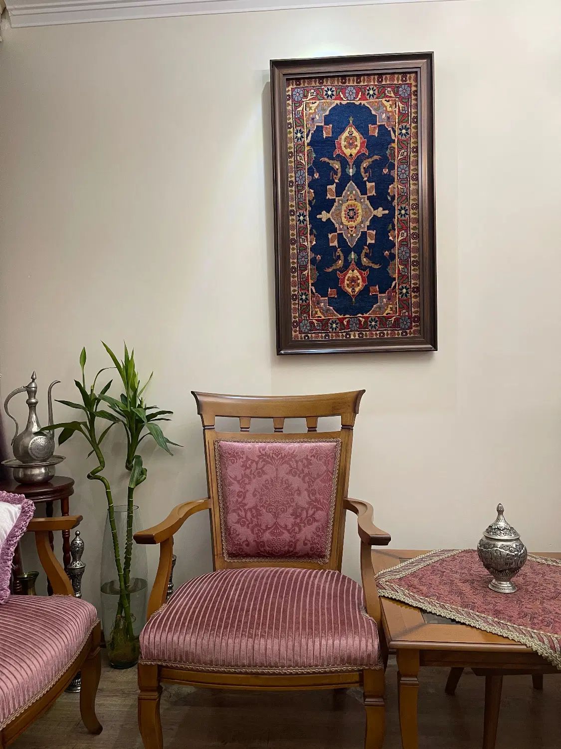 تابلو فرش آنتیک ورامین ۱۰۰ ساله دکوراتیو|تابلو فرش|تهران, مجیدیه|دیوار