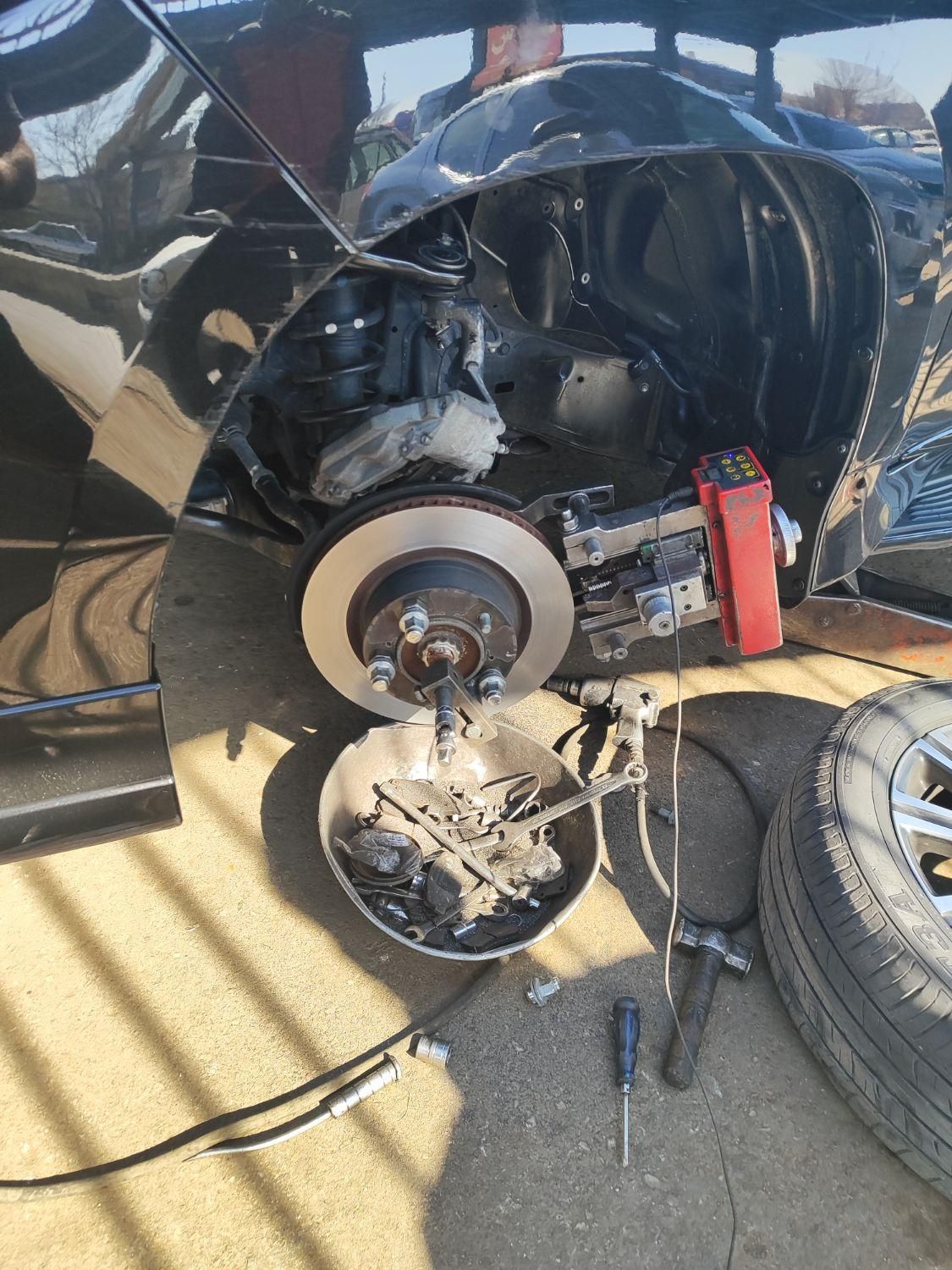 تراش وتابگیری تضمینی دیسک ترمز اصغر|خدمات موتور و ماشین|شیراز, کوزه گری|دیوار