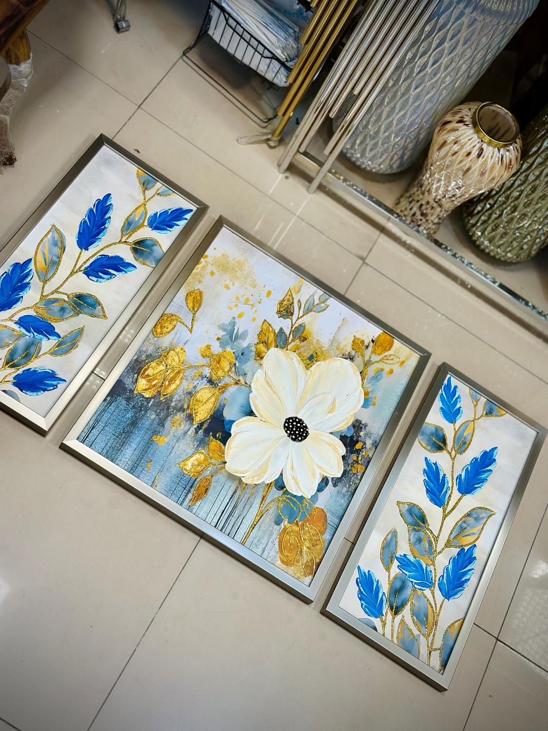 تابلو تکسچر ۳تیکه،تابلو سه تیکه|تابلو، نقاشی، عکس|اراک, |دیوار