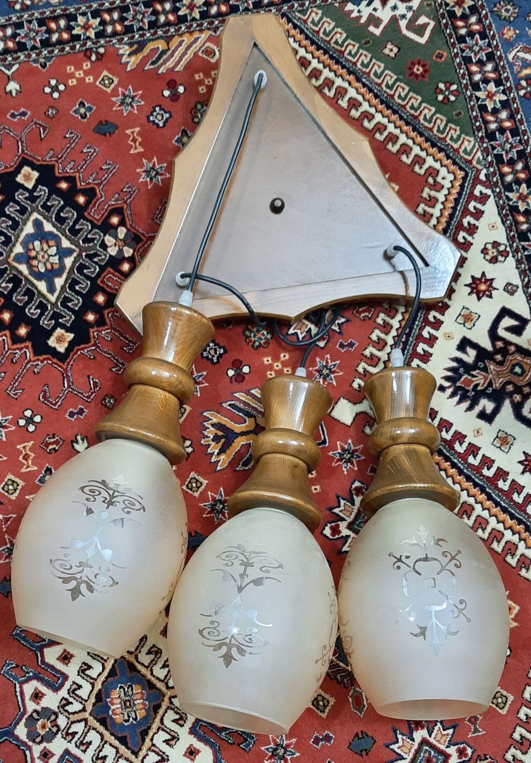 لوستر چوبی ‌|لوستر و چراغ آویز|اصفهان, شفق|دیوار