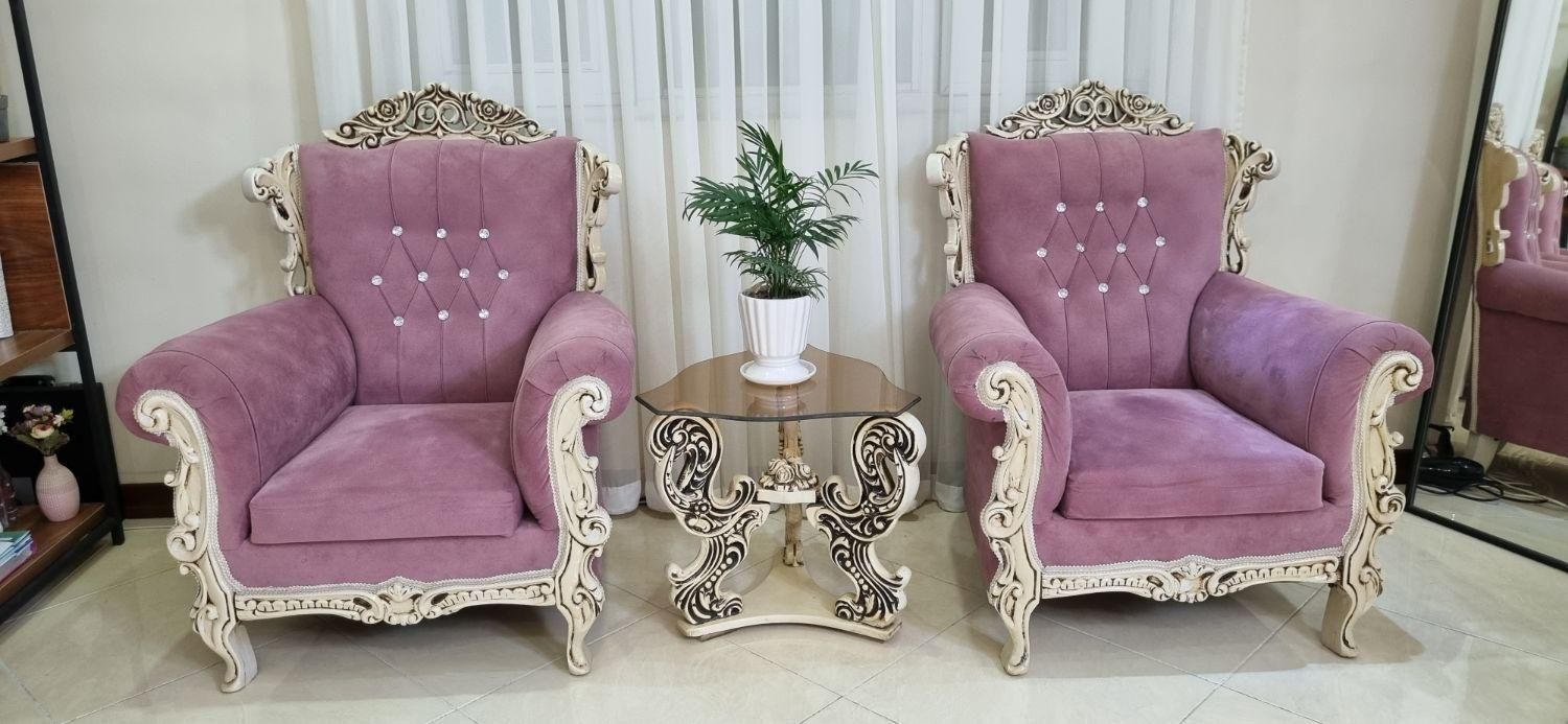 مبل ۷ نفره تمیز و سالم|مبلمان خانگی و میز عسلی|رباطکریم, رباطکریم|دیوار