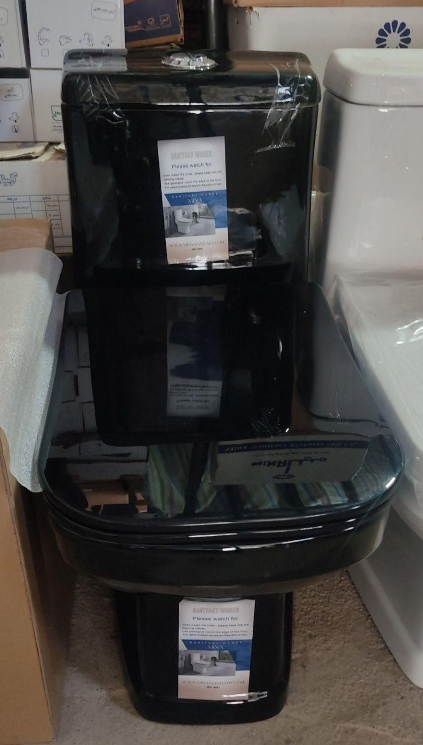 توالت فرنگی مشکی خروجی ده ریملس|لوازم سرویس بهداشتی|قزوین, |دیوار