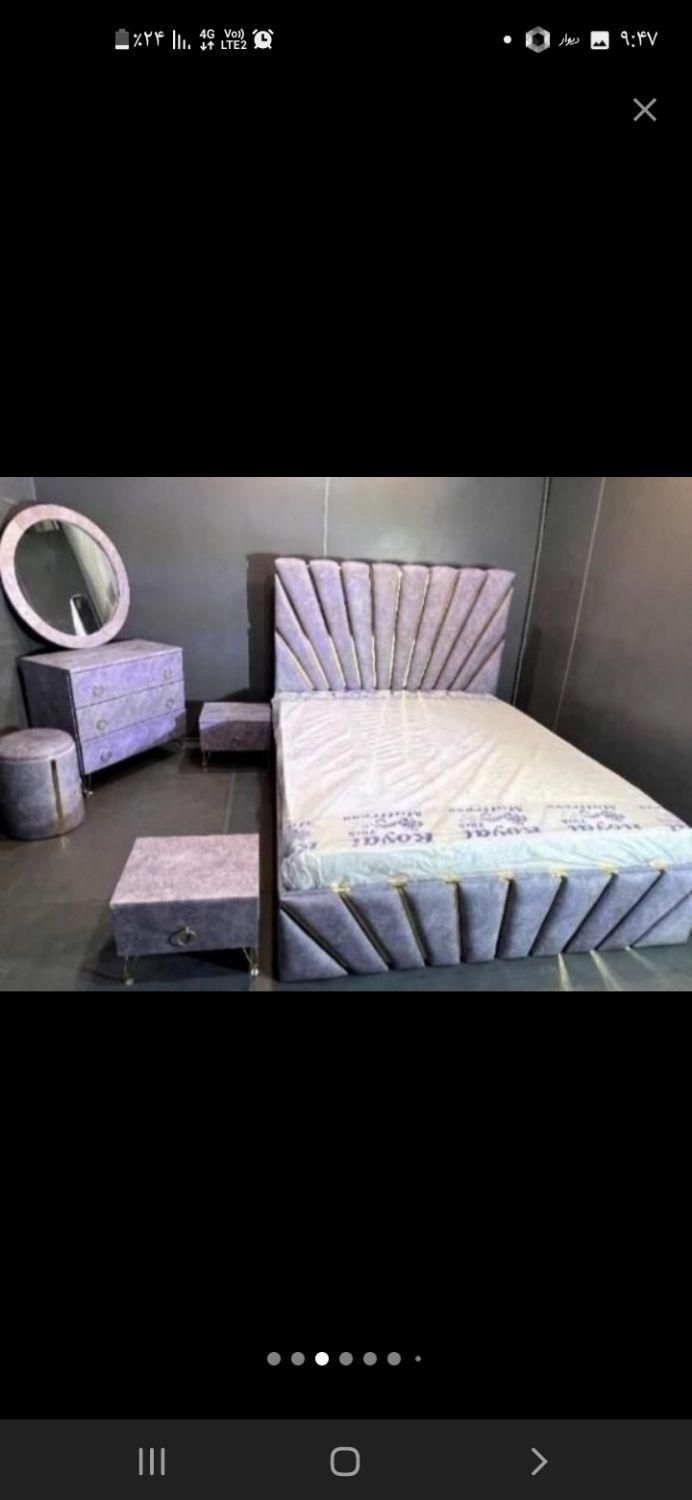 تخت خواب دونفره بار جدید سمساری بزرگ سارانی|تخت و سرویس خواب|زابل, |دیوار