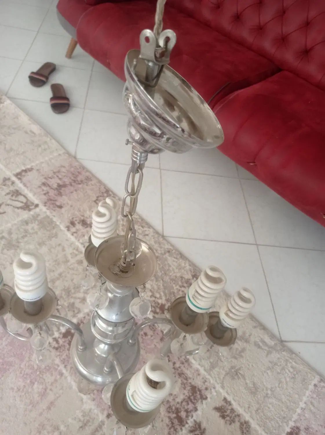 لوستر استیل هشت شاخه|لوستر و چراغ آویز|کرمانشاه, |دیوار
