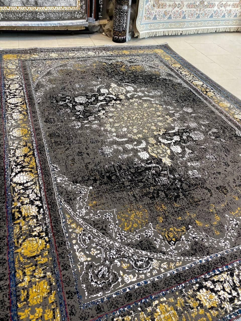 فرش طرح سنگ دودی ۱۲ متر اکبند و‌نو مشهد|فرش|رفسنجان, |دیوار