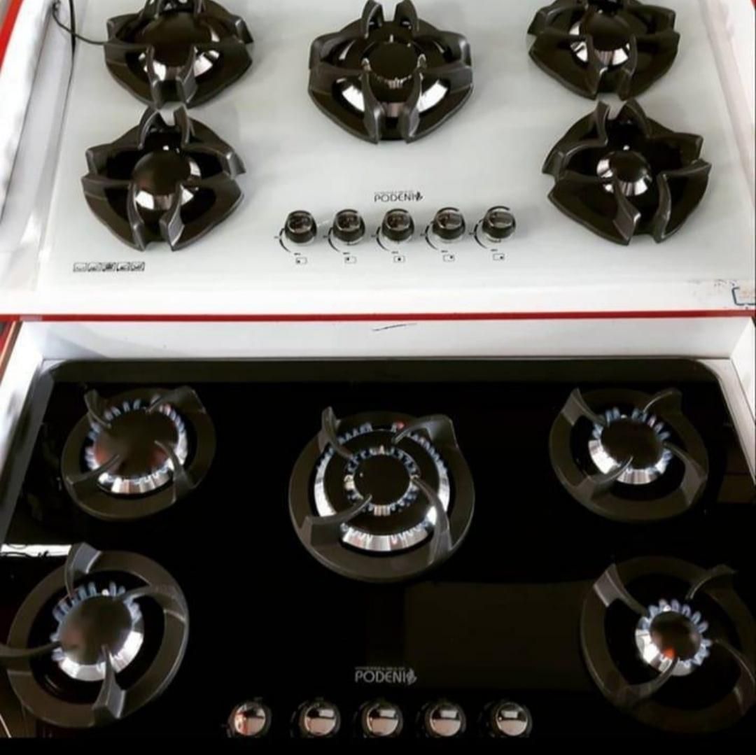 اجاق گاز صفحه ای شیشه ای مدل (( مشکی سفید))|اجاق گاز و لوازم برقی پخت‌وپز|بوشهر, |دیوار