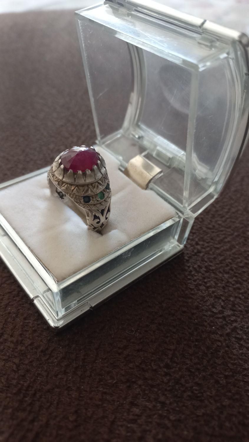 انگشتر یاقوت  نقره رکاب دست ساز ارجمند|جواهرات|کاشان, شهرک ۲۲ بهمن|دیوار