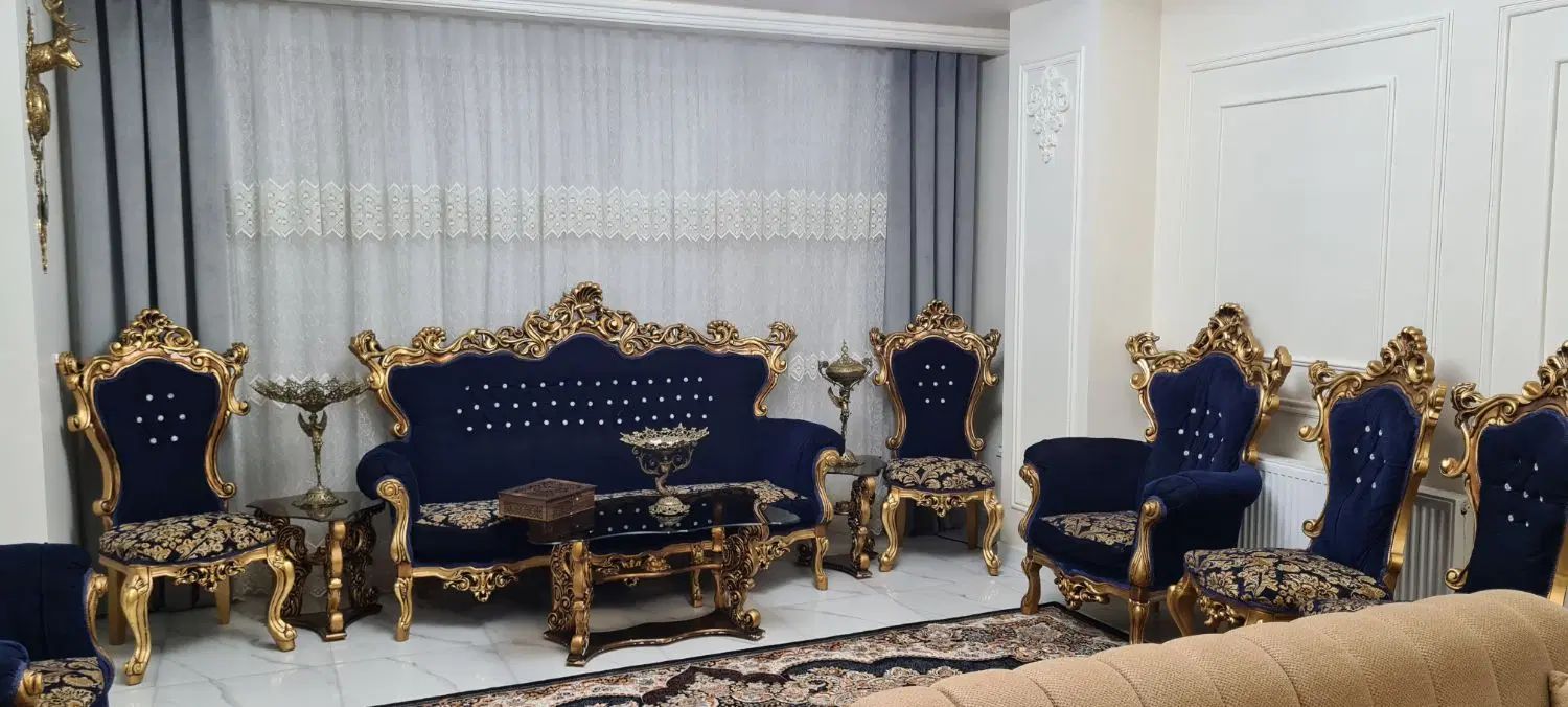 مبلمان استیل تمام راش همراه غذاخوری۶نفره ورق طلا|فعالیت داوطلبانه|قدس, شهر‌قدس|دیوار