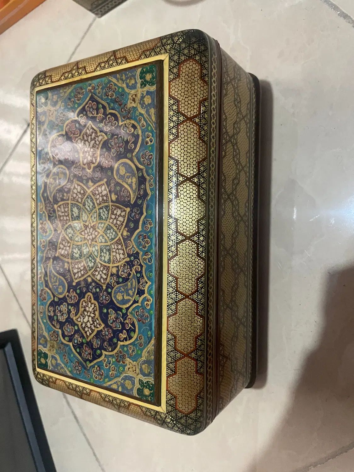 جعبه خاتم کاری اصفهان مناسب هدیه و جواهر|صنایع دستی و سایر لوازم تزئینی|تهران, شمس‌آباد|دیوار
