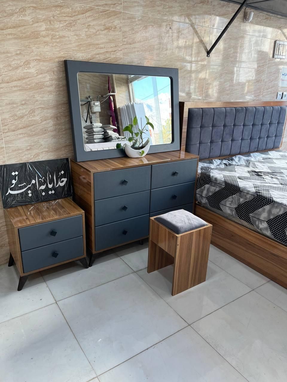 سرویس دو نفره ساده و زیبای ترنج|تخت و سرویس خواب|کرمانشاه, |دیوار