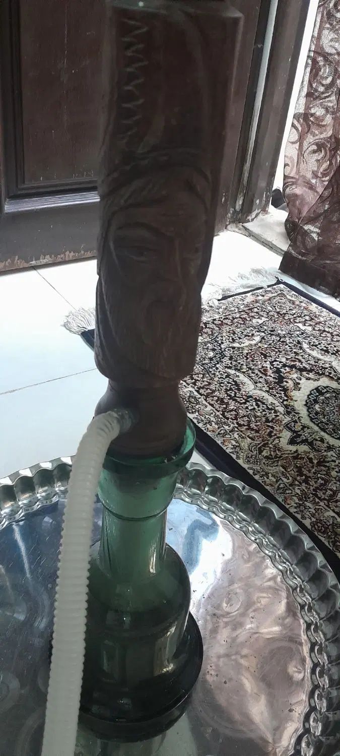 قلیان چوبی طعم پرتغال نعنا|صنایع دستی و سایر لوازم تزئینی|مشهد, خواجه ربیع|دیوار