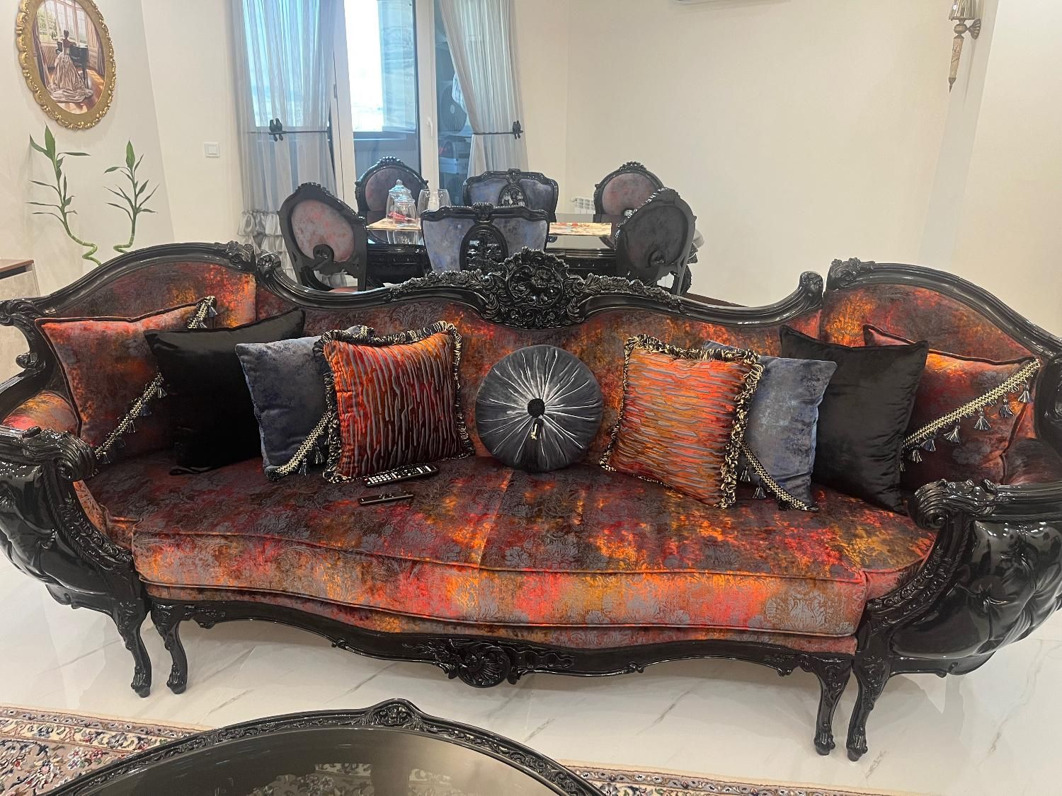 مبلمان لوکس ۸نفره بسیار شیک به علت مهاجرت|مبلمان خانگی و میز عسلی|تهران, دریاچه شهدای خلیج فارس|دیوار