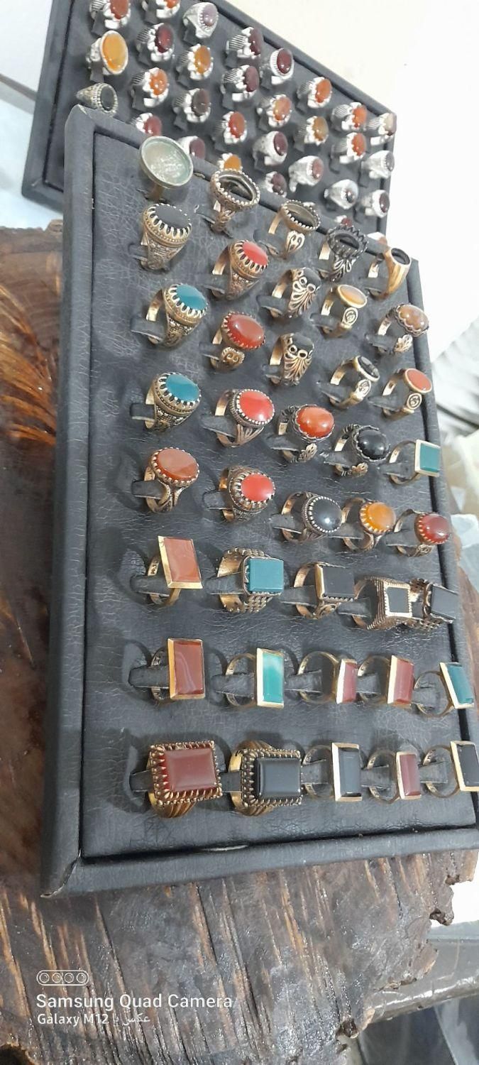 فروش انگشتر زنانه ومردانه  نقره روش نگین عقیق اصل|زیورآلات و اکسسوری|کیار, |دیوار